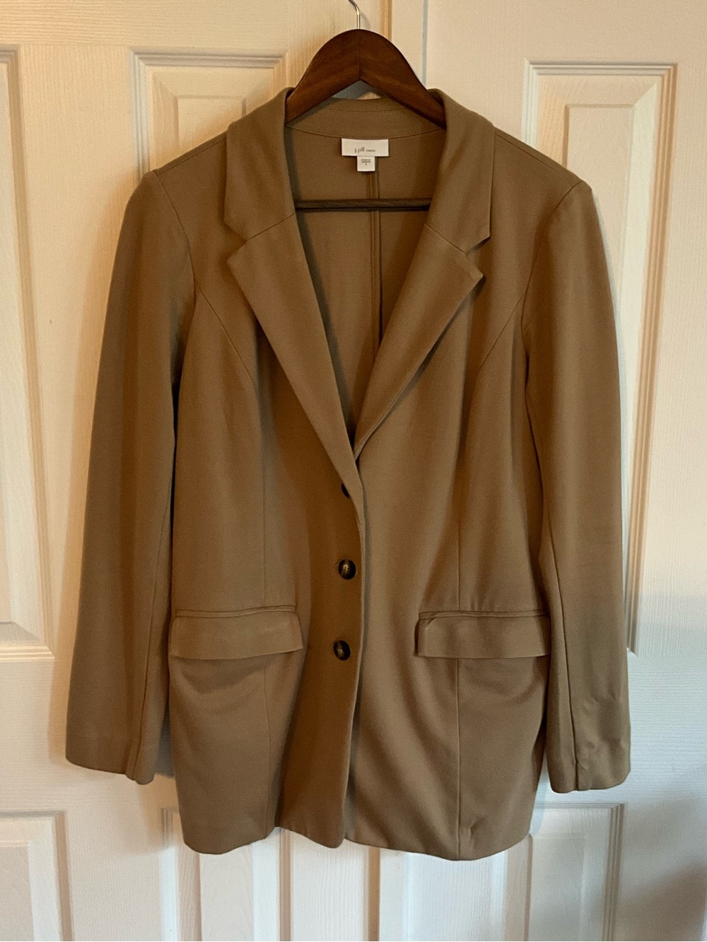 J. Jill Taupe Two-Button Women's Blazer